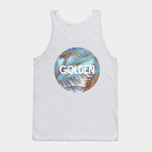 Golden Palm Trees Design - Inspiring Quotes Tank Top